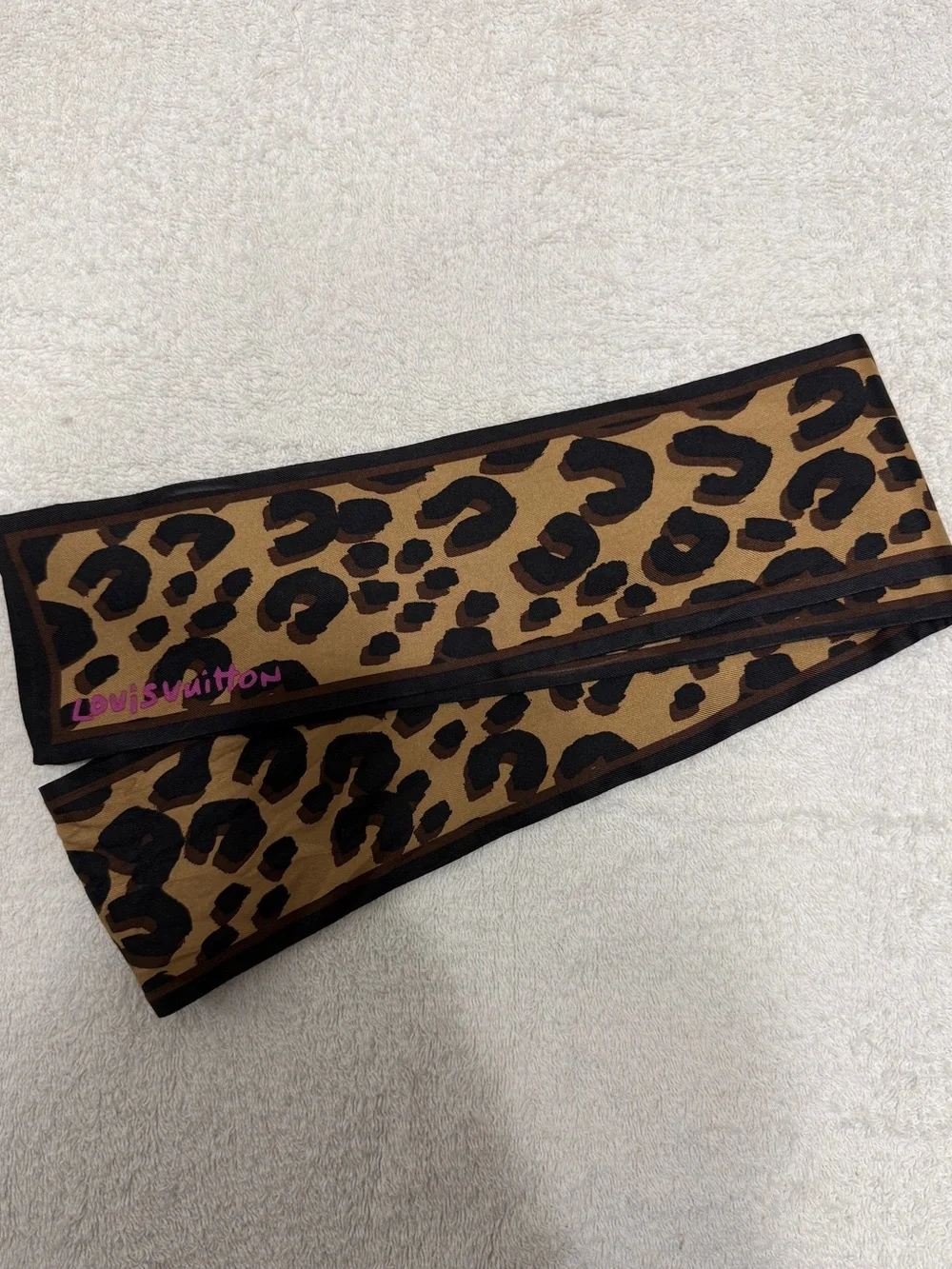 Louis Vuitton x Stephen Sprouse Leopard Print Bandeau Scarf